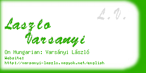 laszlo varsanyi business card