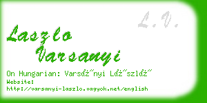 laszlo varsanyi business card